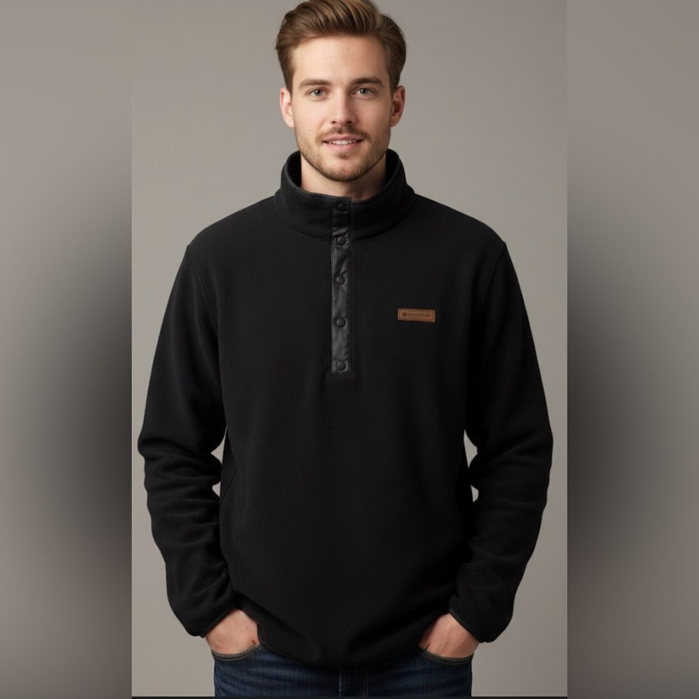 NWT!! Obermeyer Boulder Fleece Pullover Black Size Large